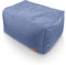 Aiire Sitzhocker rechteckiger 50x40x30 cm - Pouf Hocker, Sitzpouf, Hochwertiger, Pflegeleichter Sitzpuff - Sitzsack Fußstütze oder fußhocker für Wohnzimmer und Schlafzimmer Hellblau