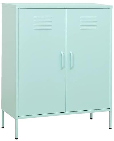 vidaXL Lagerschrank Minzgrün 80x35x101,5 cm Stahl
