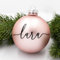 TheSmartGuard Weihnachtskugel mit Namen | Ø 6cm - 8cm | Rose (Matt) | Glas Christbaumkugel | personalisierbar | Weihnachtsdeko