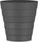 Zuvo Plastic Paper Bin 5L - Shatter-Proof Waste Basket for Office Desk & Bedroom Bin - Ideal Paper Bin with Wave Design - Grey