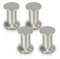 Gimisgu Aluminium Möbelfüße 4er Set,Runde Möbelfuß Sockelfuß,Höhe 120mm,Höhenverstellbar:15mm,Belastbar bis 250 Kg,Geeignet für Sofa, Bett, Nachttisch, Schrank
