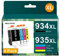 HALLOLUX 934XL 935XL Multipack Kompatibel für HP 934 935 XL Druckerpatronen für HP Officejet 6230 Patronen, für HP OfficeJet Pro 6830 Druckerpatronen 6820 6835 6220 6822 6825 Drucker (4er-Pack)