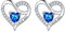 J.MUEN Herz Ohrringe Silber 925 Damen Ohrstecker mit Zirkonia Valentinstag Muttertag Geburtstag Geschenk für Mama