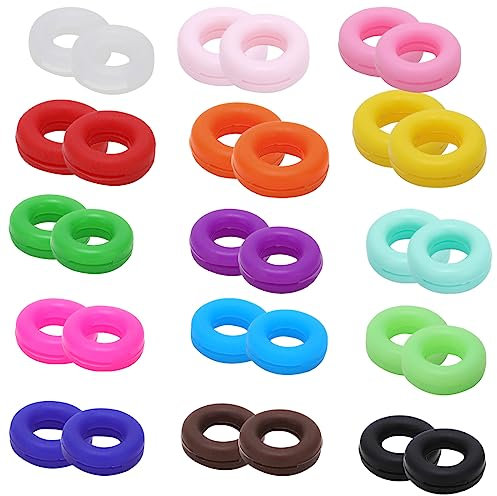 XPEX 15 paia di supporti per occhiali in silicone antiscivolo per occhiali copri aste per occhiali cuscinetti per le orecchie ganci per occhiali da sole(Vari colori)