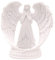 Fauitay Winged Prayer Angel Duft Kerzenständer Gebet Engel Kerzenständer Reine weiße Flügel Engel Gebet Statue Wohnzimmer Esszimmer Hochzeit Dekoration (Groß mit 7 x 7,5 cm
