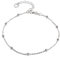 Aka Gioielli® - Bracelet de Cheville Femme en Argent 925 Sterling - Chaîne Simple avec Boules - Longueur réglable