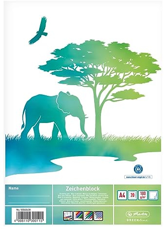 Zeichenblock A4 GREENline Elefant 20 Blatt