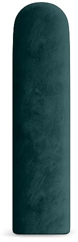 Muralo Polsterpaneel ovales WANDPOLSTER Wandkissen Bettkopfteil Wandpaneel Schlafzimmer Wohnzimmer Bett Lendekissen Modern Luxus Gepolstert Polster Paneel (Türkis, 20 cm x 80 cm)