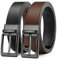 CHAOREN Ledergürtel Herren 1 Stück, Gürtel Herren Leder Reversibel Ein Schwarz Braun 35mm, Männer Wendegürtel Beidseitig für Casual Jeans und Anzug