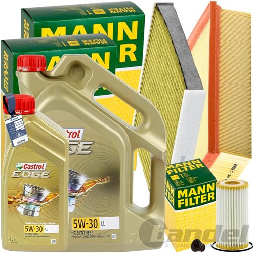 Inspektionspaket + 6L 5W30 Motoröl passend für Golf 7 Passat