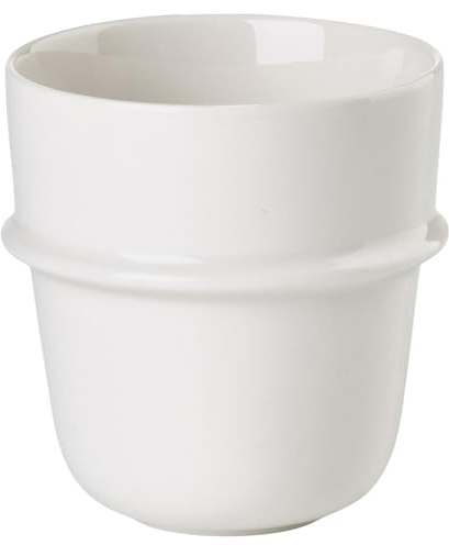Zone Denmark Eau Krus – Große Tasse für Heißgetränke & Kaffee – Stapelbare Becher – Minimalistisches Design – Spülmaschinengeeignet – 32 cl, Ø 8,5 cm – Offwhite