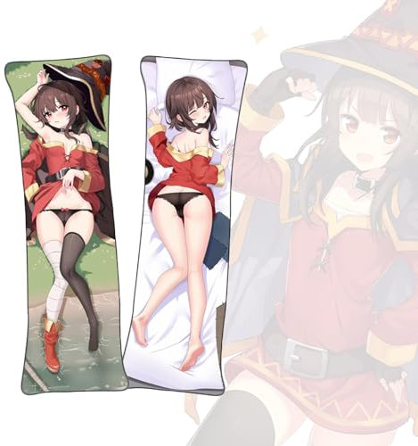 Anime Kissenbezüge Konosuba Megumin Anime Körper Kissenbezug Dakimakura kurzer Plüsch Stoff Überwurf Kissenbezug
