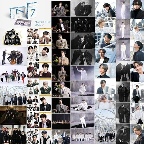 Iridsmole Bangtan Boys Fotokarten Map Of The Soul 7 Album Lomo Cards, 54 Stück, Greeting Cards für Army Fans