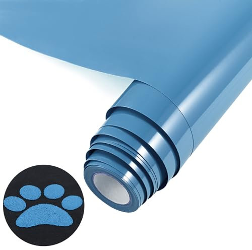 NANAPLUMS Plotterfolie Textil, Neuer 3D-Puff-Vinyl- 30,5 x 100 cm Puff HTV Vinylrolle für T-Shirts, 3D-Puff-Hitzetransfer-Vinyl, Einfach zu schneiden, zu entgittern und zu übertragen, Blau