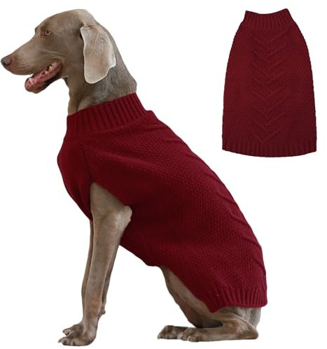 IECOii Hundepullover, Weihnachten Sweater, Warmer Pullover für Mittelgroße, Große und Extra Große Hunde, Fleece Hundemantel, Wintermantel, Kleidung, Sweatshirt