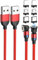 Magnetic Charging Cable 2 Pack (6.6ft+10ft) 360& 180 Magnetic Charger 3-in-1 Data Transfer Magneti c Phone Charger Cable 3A USB C Charging Cable for i Phone/Samsung/Micro USB Devices (6.6FT/10FT)