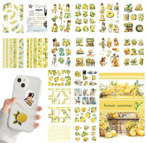 Vintage-Blumen-Sticker-Buch – -Serie, Vintage-Natur-Aufkleber für