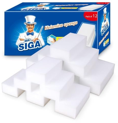 NUZBCPETR Multifunktionaler Radierschwamm, magische Reinigungspads for die Küchen- und Haushaltsreinigung, 12er-Pack, Größe 4,7 x 2,4 x 1,2(Pack of 12-4.7 x 2.4 x 1.2)