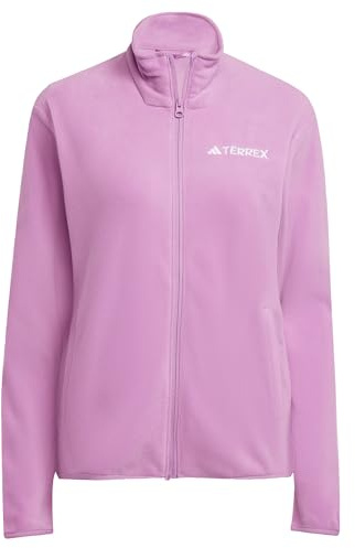 adidas Women's Terrex Multi Essentials Full Zip Fleece Jacket, Preloved Purple, XL