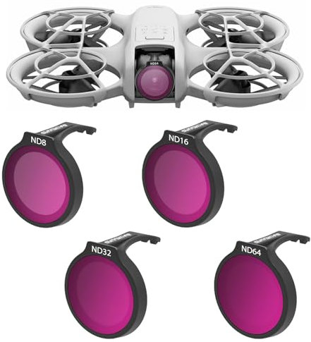 ND Filter Set für DJI NEO, 4 STK Multi Beschichtung Hd Optical Glass fur Nd Filter, Lightweight Lens Filte FüR DjiNeo Drohnen ZubehöR (Nd8, Nd16, Nd32, Nd64)