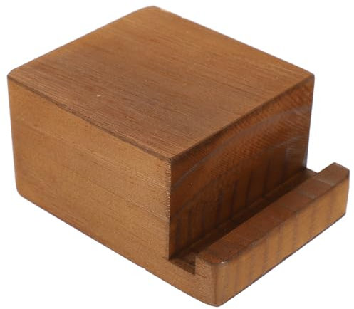 BUGUUYO Vinyl Schallplattenständer Holz Tischregal für Schallplatten CDs Kompakt 11,4x8,6x5,8cm Rustikaler Stil Vielseitig für Wohnzimmer Büro