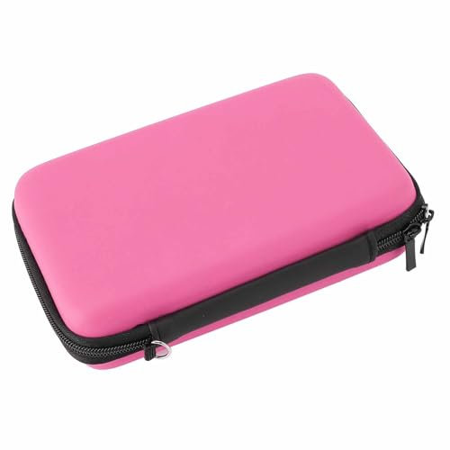 Plyisty Tragetasche für die Neue Konsole 3DS, 3DS XL, 2DS XL und Zubehör, Schützende Hartschalen-Reisetasche, mit Spielefach und Innentasche (PINK)