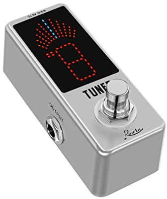 Rowin LT-910 Chromatic Guitar Tuner Pedal - True Bypass, LED Display, Compact Design, Precise Tuning for Electric and Bass Guitars