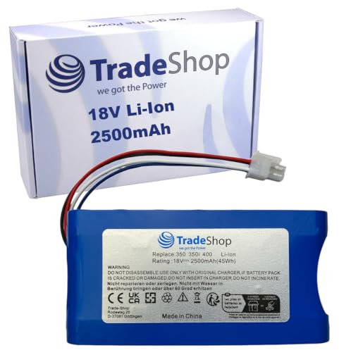 Trade-Shop Li-Ion Akku 18V / 2500mAh kompatibel mit Yard Force Amiro 400, 400i, 350, 350i ersetzt 1920726 / Rasenmäher Mähroboter Zubehör