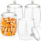 4 Pack Large Candy Jars with Lids, 2L Plastic Apothecary Jars, Candy Buffet Containers Set, Unbreakable Airtight Food Storage Canister, Shatterproof Bottle for Cookie, Sweet, Pet Food, Organization