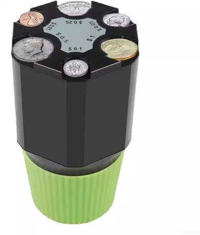 Fahrzeug-Münzorganizer ABS Spardose mit drehbaren oberen und unteren Aufbewahrungsschichten