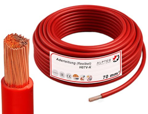 ALPTEG H07V-K Batteriekabel -Meterware 70 mm² Rot