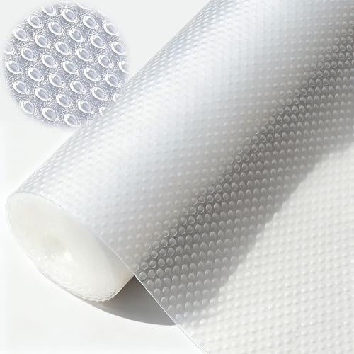 Bcuuozeeing Schubladenmatte 50cm x 500cm EVA-Material Wasserdichtem Antirutschmatte Schubladenmatte Küchenschrankmatte Nicht Klebende für Schubladen Regale Schrank Kühlschrank