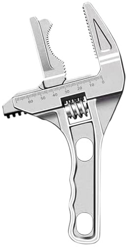 Générique Maulschlüssel, extra dünn, verstellbar – Klempnerwerkzeug, verstellbar, 0,5 – 6,8 cm – Werkzeug für Wasserhahn, Waschbecken, Ventil, Abflussfilter, Dusche, Auto, Fahrrad, Bremse