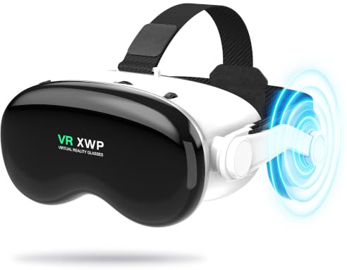 XWP VR Brille Handy, 3D Virtual Reality Headsets Brille Mit Kopfhörern, Für Filme&Gaming, Kompatibel Mit iPhone/Android (4,7–7,0), Mit Hd-Anti-Blaulicht-Linse, Geburtstagsgeschenk Für Kinder&Familie