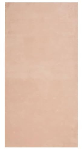 Mhdvray HUARTE Tapis rose pâle à poils courts - 100 x 200 cm - Lavable en machine - Antidérapant et moelleux - Pour salon, chambre à coucher, couloir - Avec chauffage au sol