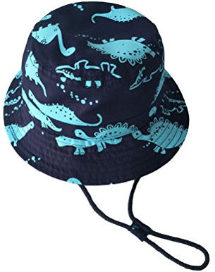 Tinksky Mütze Kinder Sonnenhut breiter Krempe Hut mit Kinnriemen Sommer Kappe (54cm)