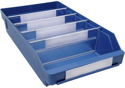STEMO | Regalkasten aus hochschlagfestem Polypropylen | blau | LxBxH 400 x 240 x 95 mm | VE 15 Stk