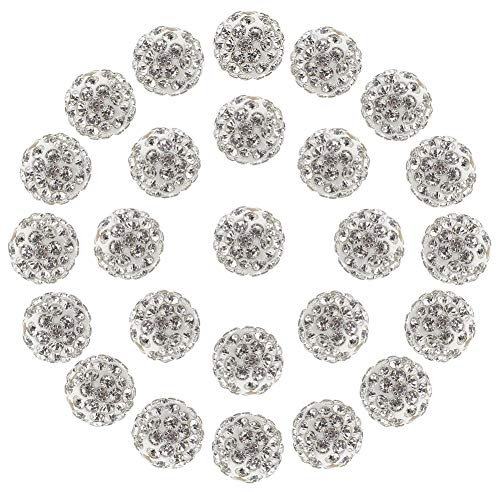 NBEADS 100 Ebnen Disco Ball Perlen, 10 Perlen Strass Kristall Shamballa Ton kristall
