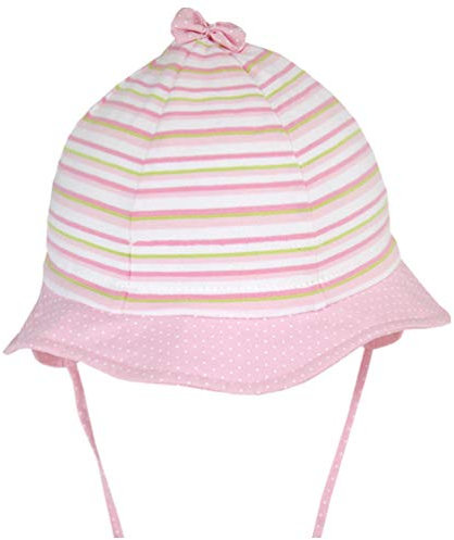 maximo Baby-Hut rosa UV-Schutz 50+; Mädchen-Sommer-Mütze mit Ohrenklappen zum Binden, Gr. 47 (47)