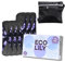 Eco Lily 6 Pack Slipeinlagen Waschbar Damenbinden mit Bambuskohle | Wiederverwendbare, wasserdichte, saugfähige Menstruationspads | Mittlere bis starke Perioden | Bonus Aufbewahrungstasche