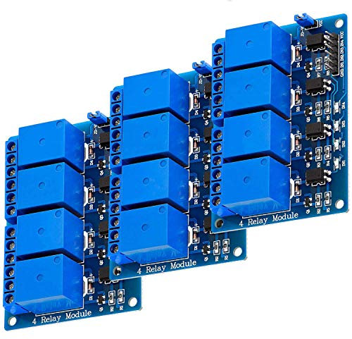 AZDelivery 3 x 4 Canales Modulo Rele 5V con Optoacoplador Low-Level-Trigger Compatible con Arduino con E-Book Incluido!