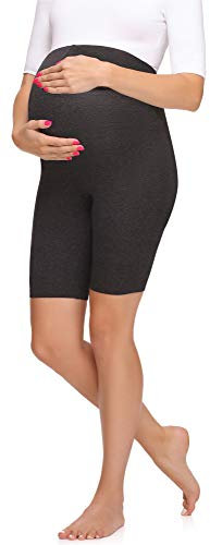 Merry Style Legging Court Grossesse Maternité Tenue Sport Femme MS10-299 (Melange Foncé, M)