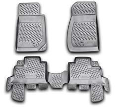 Element 3D Gummimatten Set passend für Jeep Wrangler | Mk3 III (JK) | 2007-2018 | 4-Türen | 100% passgenaue Auto Fußmatten, robuste Universal Fußmatte Auto, Gummimatten Auto, Auto Fussmatten Gummi