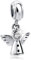 MariaFonte Breloque Charm New 2025 Ange Gardien Pendentif Original Charming Bead Argent 925 Coeur Maman Compatible Rose Porte-bonheur Famille Noël Femme Bracelet Fille Bracelet Set Infini Dad