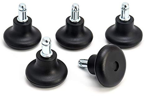 QWORK® 2” Office chair feet , Carpet Chair Casters , Replacement Office Chair Swivel Caster Wheels to Fixed Stationary Castors , 5Pcs