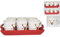 Tazzine da caffè con Vassoio in Ceramica Idea Regalo per Natale decori Natalizi Renne Set 6 Tazze cm 9