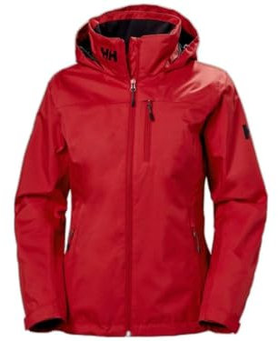 Helly Hansen Women's W Crew Hooded Midlayer Jacket, Red, XS