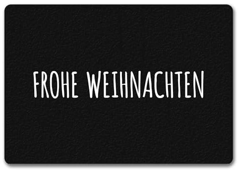 trendaffe Frohe Weihnachten Fußmatte ohne Rand in schwarz-weiß