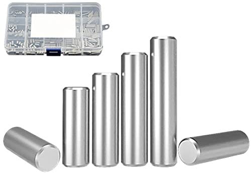 BOZONLI 300 Stück Zylinderstifte Edelstahl Zylinderstift Paßstifte M2 M3 M4, Bodenträger Regalbodenhalter für Regal Stifte, Bolzen, Dübel für Einlegeboden