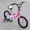 TFCFL Vélo unisexe 16 pouces pour enfant garçon et fille avec roue auxiliaire, trois couleurs (rose)